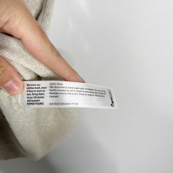 Eileen Fisher PS Petite Small Cream Wool Sleeveless Tunic Top Crew Neck F17CW - Picture 8 of 8